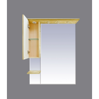 Olimpia LUX  - 90  Зеркало-шкаф лев.(свет) бежевое патина