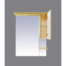 Olimpia LUX  - 90  Зеркало-шкаф прав.(свет) бежевое патина