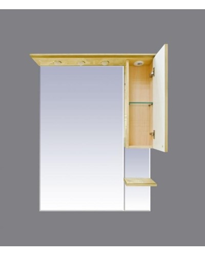 Olimpia LUX  - 90  Зеркало-шкаф прав.(свет) бежевое патина