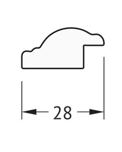 Зеркало Evoform Definite 68х48 BY 0624 в багетной раме - Витой махагон 28 мм