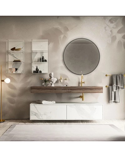 Зеркало 80x80 см черный Vincea VLM-3DE800B