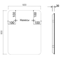 Зеркало 60x80 см черный Vincea VLM-3VC600B