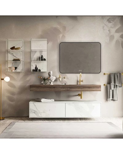 Зеркало 80x60 см черный Vincea VLM-3VC800B-2