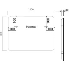 Зеркало 120x80 см черный Vincea VLM-3VC120B-2