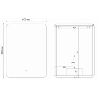 Зеркало 60x80 см Vincea VLM-3BE600