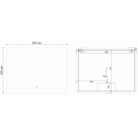 Зеркало 80x60 см Vincea VLM-3BE800