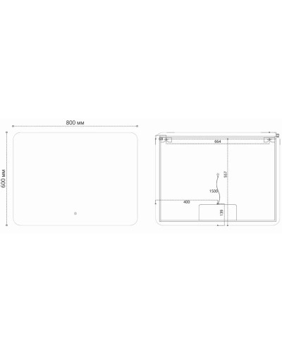 Зеркало 80x60 см Vincea VLM-3BE800