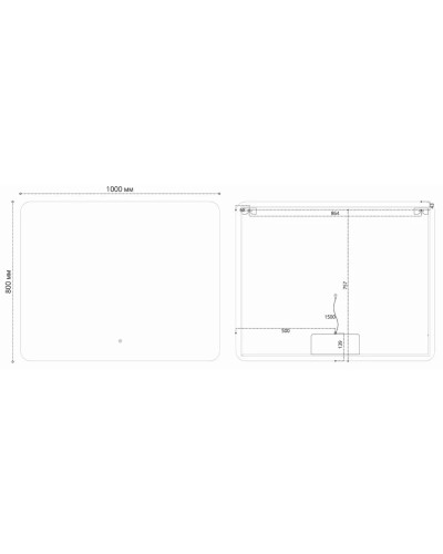 Зеркало 100x80 см Vincea VLM-3BE100