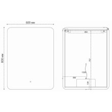 Зеркало 60x80 см Vincea VLM-3BE600-2