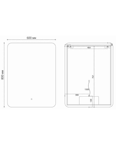Зеркало 60x80 см Vincea VLM-3BE600-2