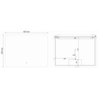 Зеркало 80x60 см Vincea VLM-3BE800-2