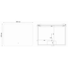 Зеркало 80x60 см Vincea VLM-3BE800-2
