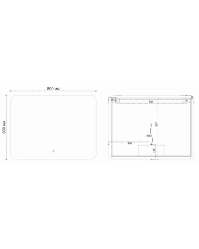 Зеркало 80x60 см Vincea VLM-3BE800-2