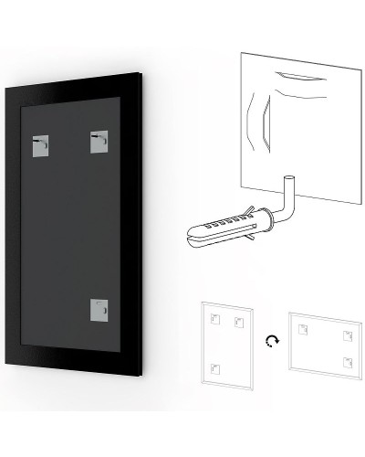 Зеркало Evoform Definite 87х67 BY 0677 в багетной раме - Серебряный бамбук 24 мм