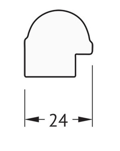 Зеркало Evoform Definite 97х47 BY 0694 в багетной раме - Серебряный бамбук 24 мм