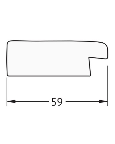Зеркало Evoform Definite 144х54 BY 0719 в багетной раме - Травленое золото 59 мм