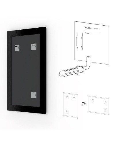 Зеркало Evoform Definite 154х74 BY 0769 в багетной раме - Травленое серебро 59 мм