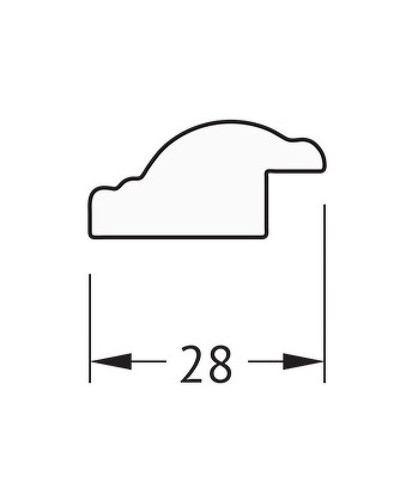 Зеркало Evoform Definite 98х48 BY 0692 в багетной раме - Витое золото 28 мм