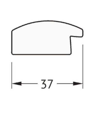 Зеркало Evoform Definite 100х50 BY 0700 в багетной раме - Черный дуб 37 мм