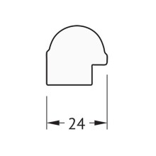 Зеркало Evoform Definite 137х47 BY 0711 в багетной раме - Серебряный бамбук 24 мм