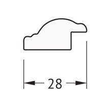 Зеркало Evoform Definite 148х68 BY 0761 в багетной раме - Витой махагон 28 мм