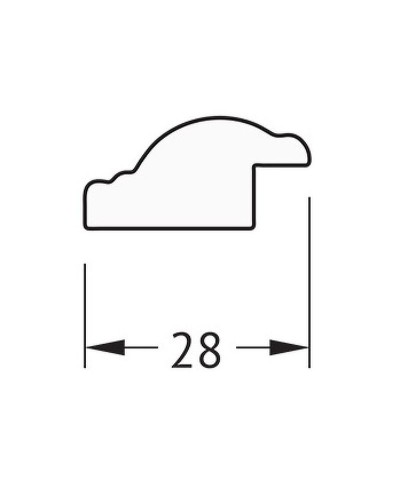 Зеркало Evoform Definite 148х68 BY 0761 в багетной раме - Витой махагон 28 мм