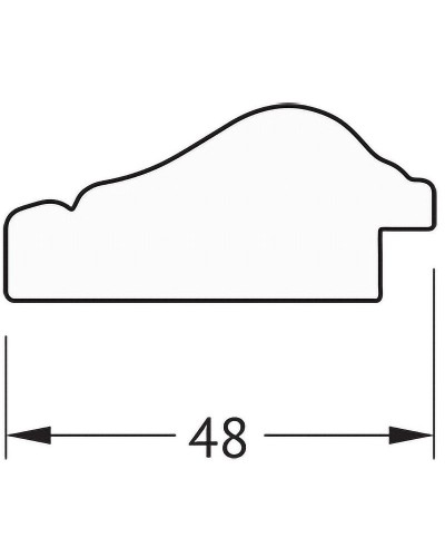 Зеркало Evoform Definite 62х62 BY 0776 в багетной раме - Алебастр 48 мм