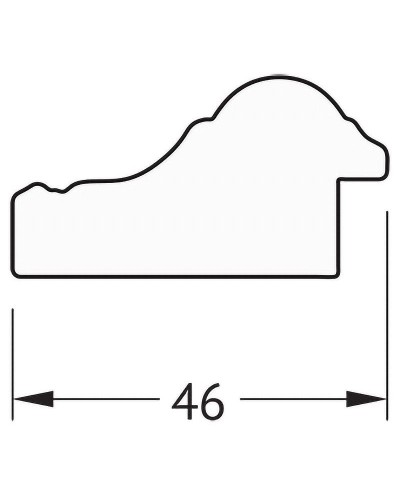 Зеркало Evoform Definite 72х52 BY 0792 в багетной раме - Бусы золотые 46 мм