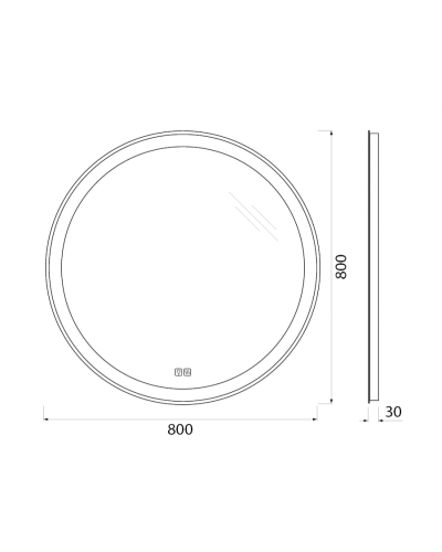 Зеркало со встроенной подсветкой, голосовым управлением и подогревом BelBagno SPC-RNG-800-LED-TCH-SND
