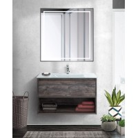 Зеркало в раме с подсветкой сенсорным выкл. и подогревом BelBagno SPC-KRAFT-800-800-LED-TCH-WARM-NERO
