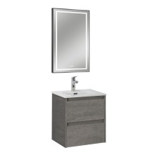 Зеркало в алюминиевой раме с подсветкой сенсорным выкл. и подогревом BelBagno SPC-KRAFT-500-900-LED-TCH-WARM-NERO