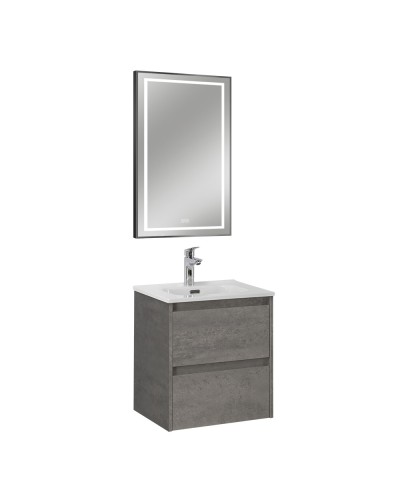 Зеркало в алюминиевой раме с подсветкой сенсорным выкл. и подогревом BelBagno SPC-KRAFT-500-900-LED-TCH-WARM-NERO