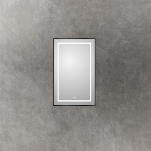 Зеркало в алюминиевой раме с подсветкой и сенсорным выключателем и подогревом BelBagno SPC-KRAFT-500-800-LED-TCH-WARM-NERO