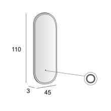 Зеркало со встроенной LED подсветкой CEZARES 45x110x3см 45095