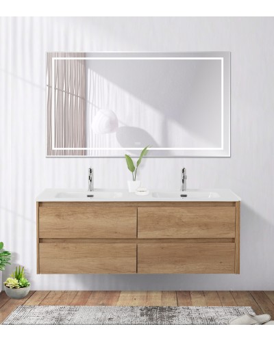 Зеркало в раме с подсветкой сенсорным выкл. и подогревом BelBagno SPC-KRAFT-1400-800-LED-TCH-WARM