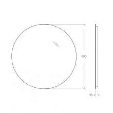 Зеркало с интерьерной подсветкой 800x30мм без выключателя BelBagno SPC-INT-800-LED