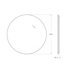 Зеркало с интерьерной подсветкой 800x30мм без выключателя BelBagno SPC-INT-800-LED