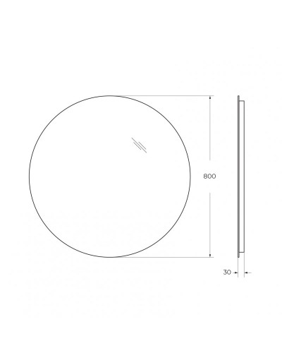 Зеркало с интерьерной подсветкой 800x30мм без выключателя BelBagno SPC-INT-800-LED