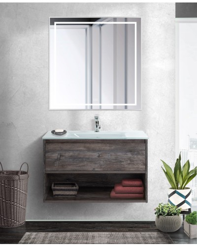 Зеркало в раме с подсветкой сенсорным выкл. и подогревом BelBagno SPC-KRAFT-800-800-LED-TCH-WARM