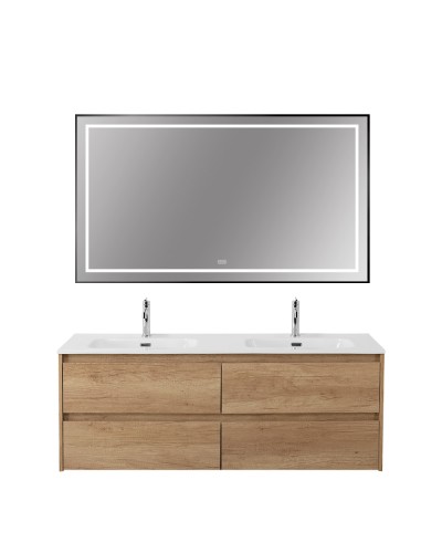 Зеркало в раме с подсветкой сенсорным выкл. и подогревом BelBagno SPC-KRAFT-1400-800-LED-TCH-WARM-NERO