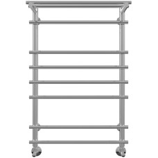 Водяной полотенцесушитель Terminus Ватра П8 500x796 4670030723246 с полкой Хром