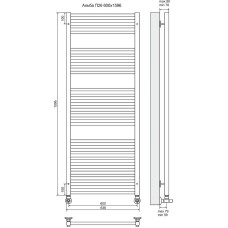 Водяной полотенцесушитель Terminus Альба П26 600x1596 4620768886577 Хром