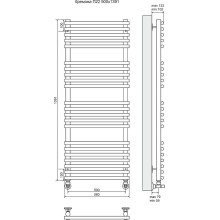 Водяной полотенцесушитель Terminus Кремона П22 500x1391 4620768886782 Хром