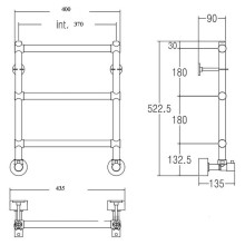 Полотенцесушитель водяной Margaroli Sole 440/370 золото