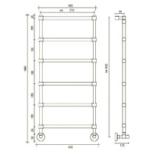Полотенцесушитель водяной Margaroli Sole 442/370-6 хром