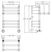 Полотенцесушитель водяной с полкой Margaroli Sole 452/370 хром