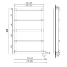 Полотенцесушитель электрический Margaroli Sole 542-370/5 хром
