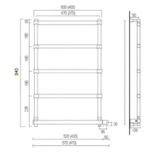 Полотенцесушитель электрический Margaroli Sole 542-370/5 золото