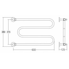 Полотенцесушитель водяной Margaroli Vento 403CR хром