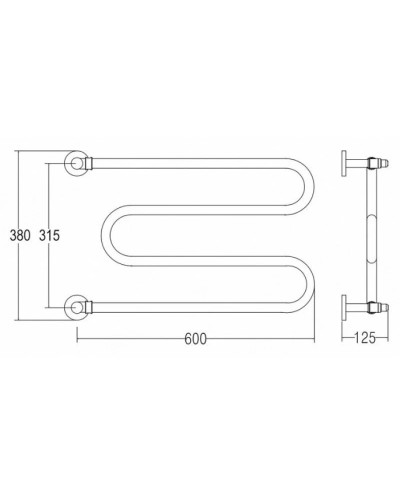 Полотенцесушитель водяной Margaroli Vento 403CR хром